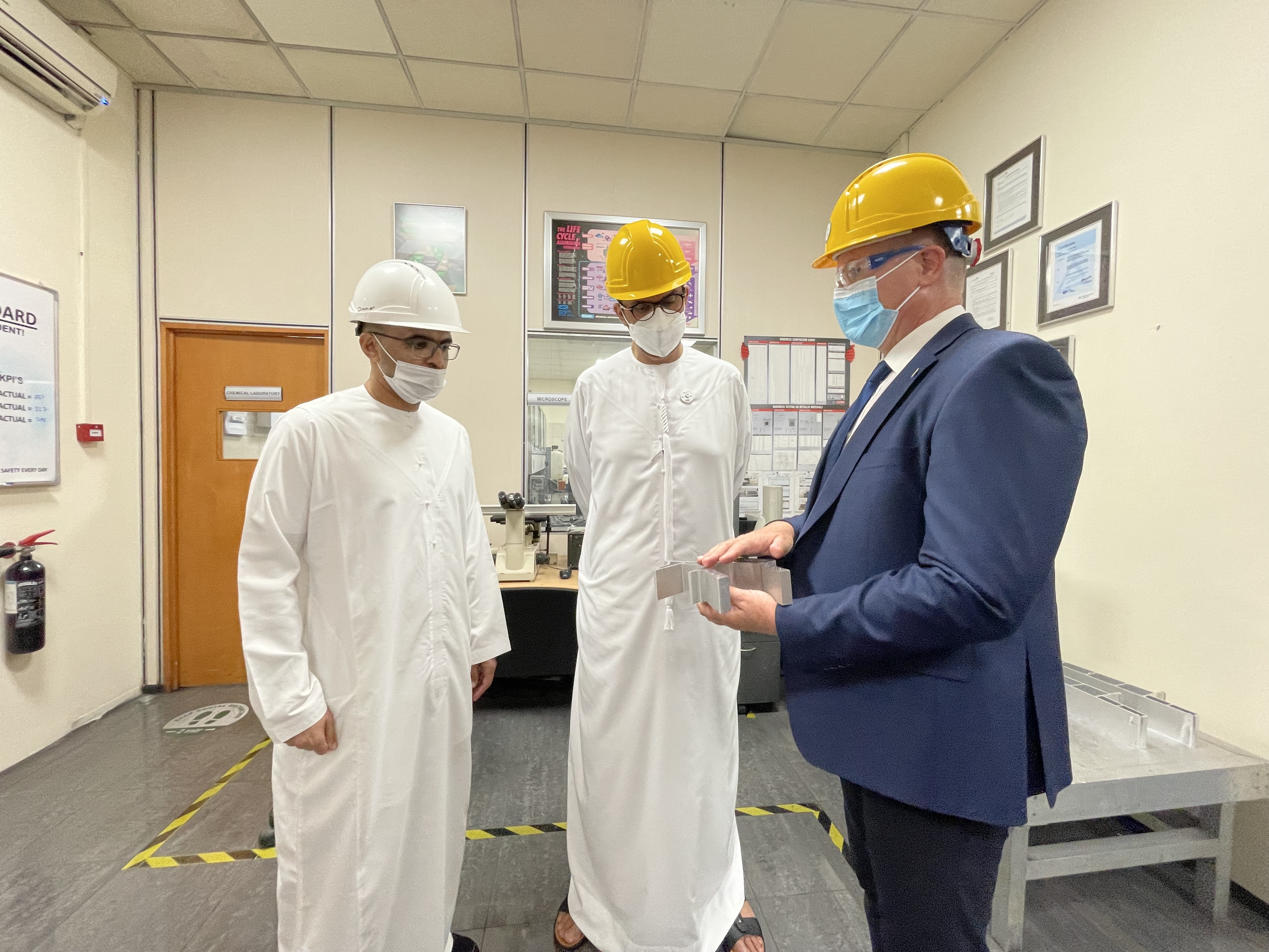 Sultan Al Jaber Visits Gulf Extrusions, one of the largest national aluminum extrusion factories in the Middle East